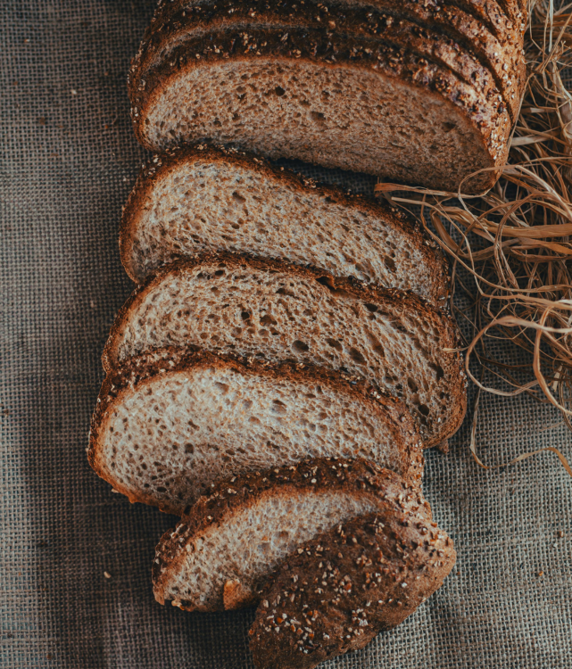 Sliced whole-grain KAMUT loaf
