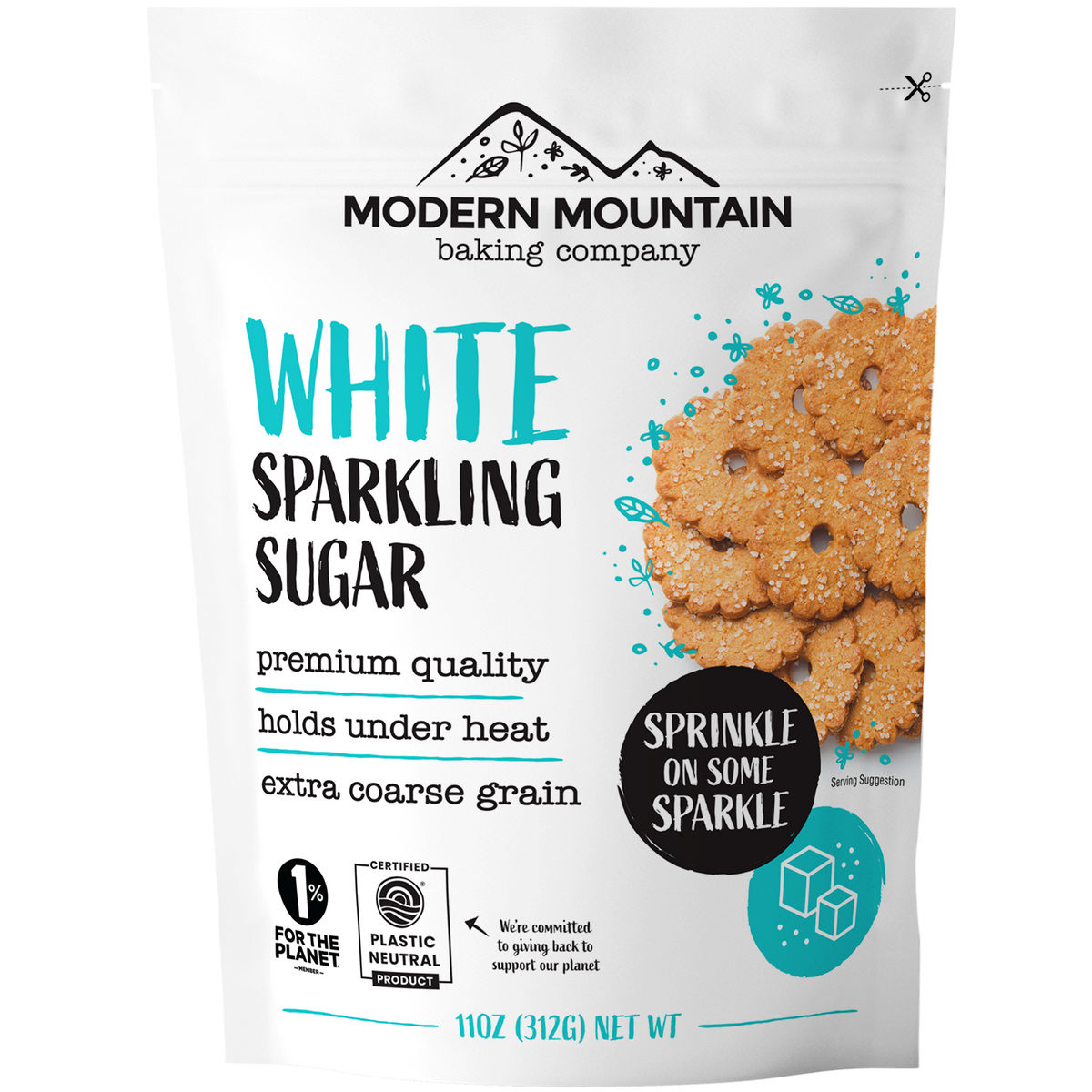 White Sparkling Sugar - Coarse, Heat-Resistant - Modern Mountain