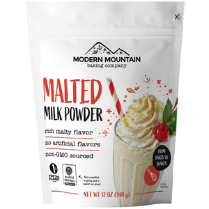 Modern Mountain Malted Milk Powder 12 oz bag - front
