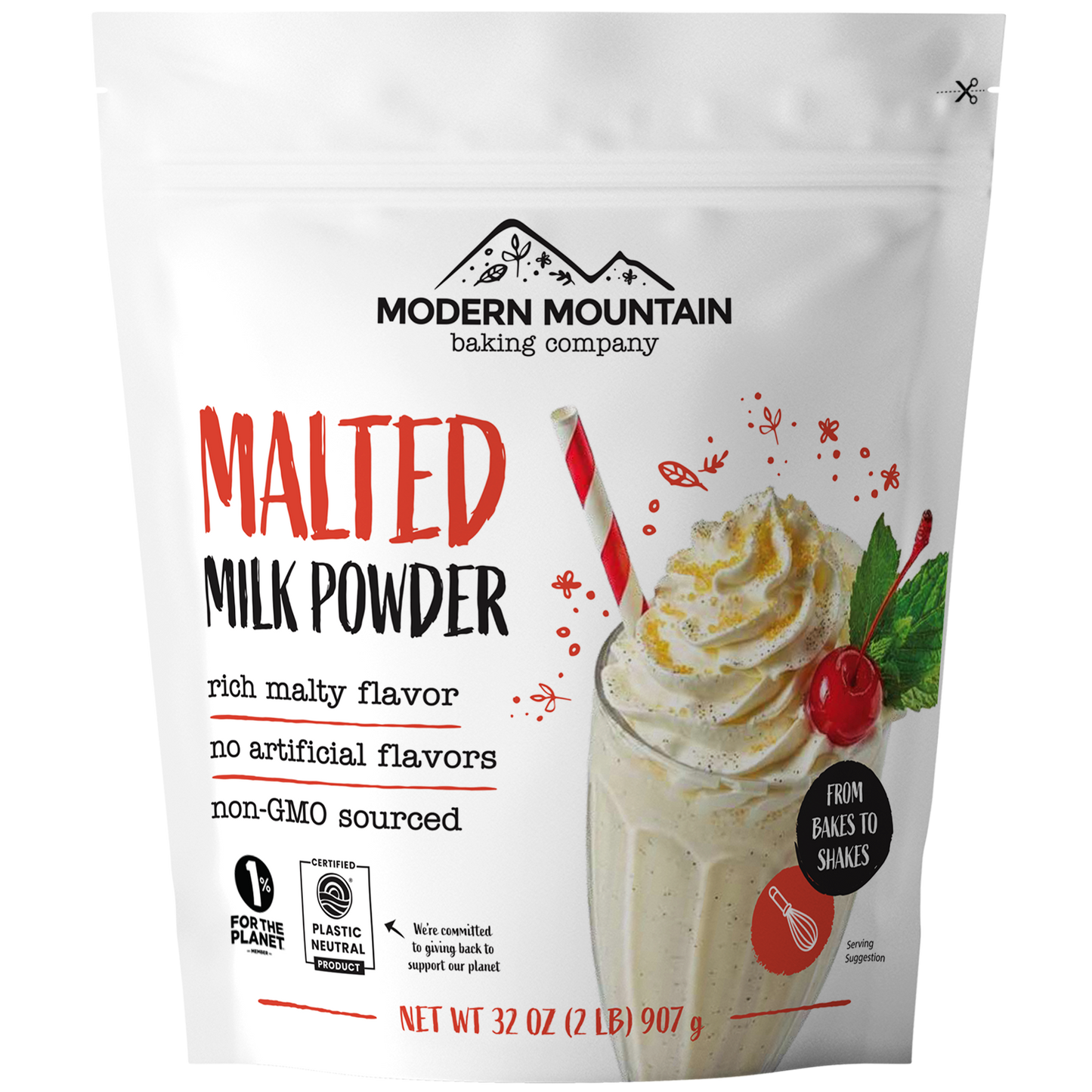 Modern Mountain Malted Milk Powder 2 lb bag - front