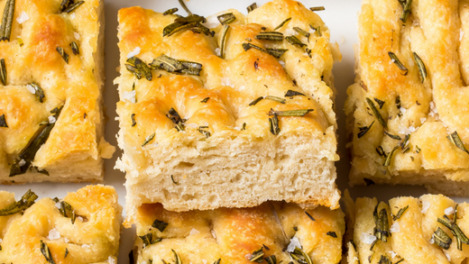 Keto-friendly focaccia made with Modern Mountain Keto Pizza Crust
