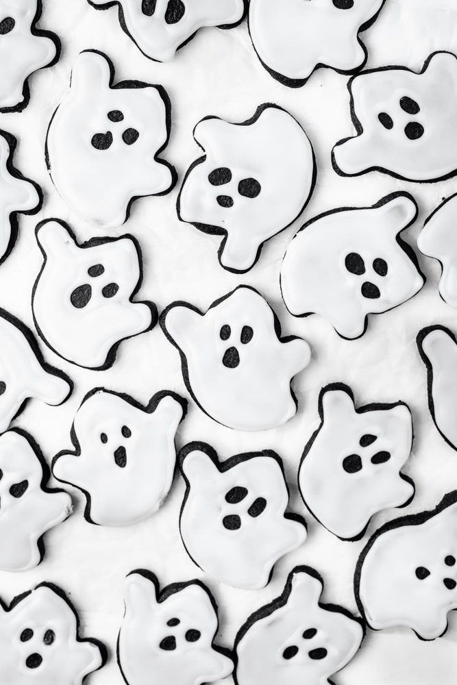 Black Cocoa Ghost Cookies