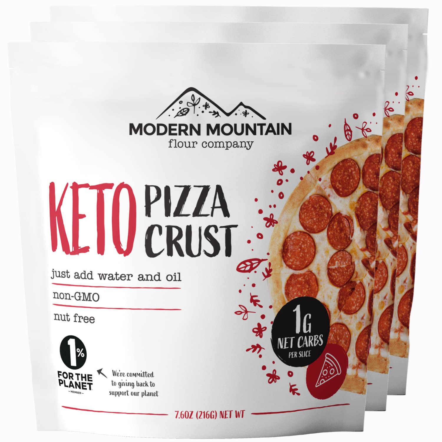 Keto Pizza Crust 1g Net Carbs, AllNatural, NutFree, KetoFriendly