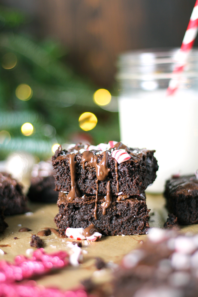 Fudgy Peppermint Mocha Brownies