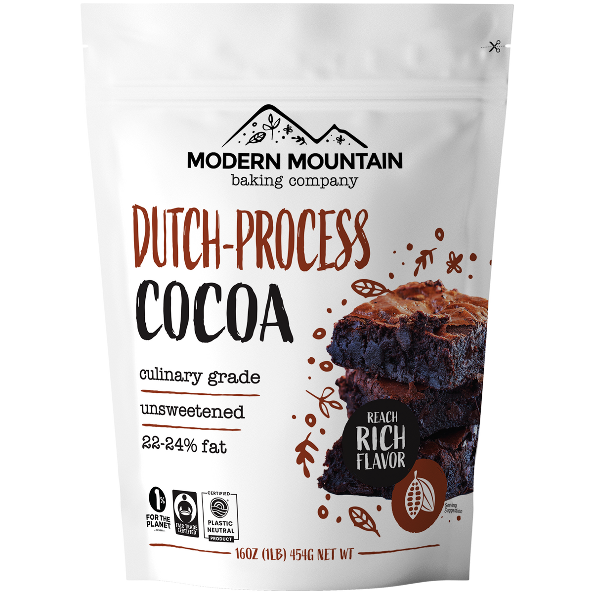 Dutch-Process Cocoa Powder - 22-24% Fat | Modern Mountain