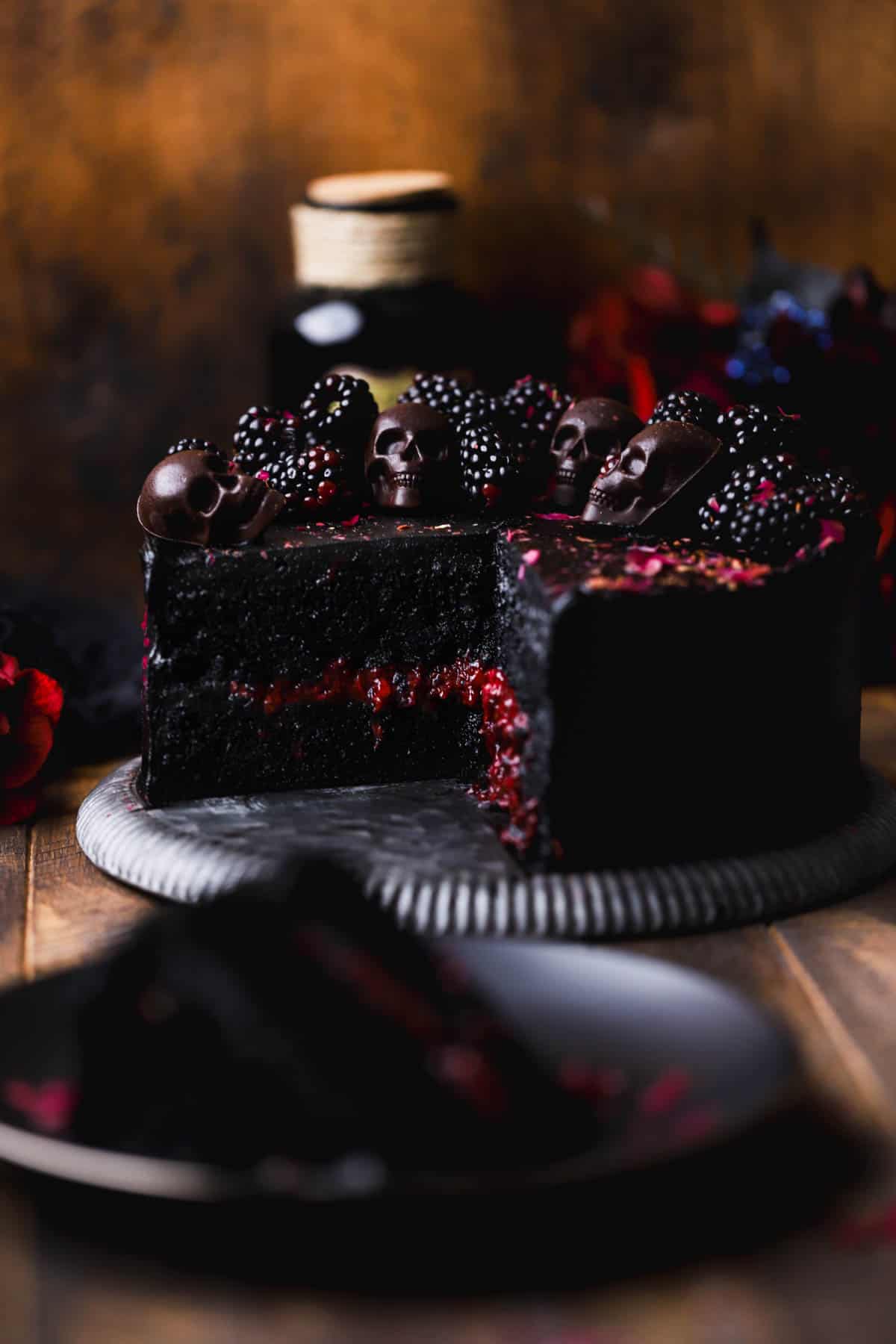 Black Cocoa Blackberry Cake