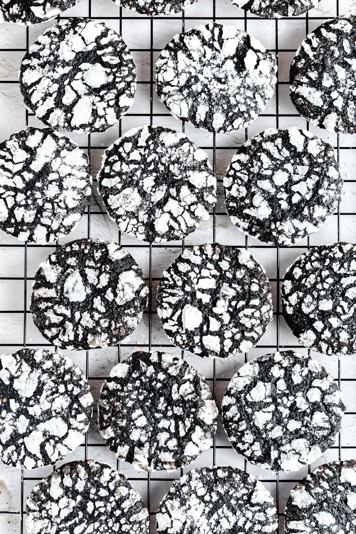 Black Cocoa Crinkle Cookies