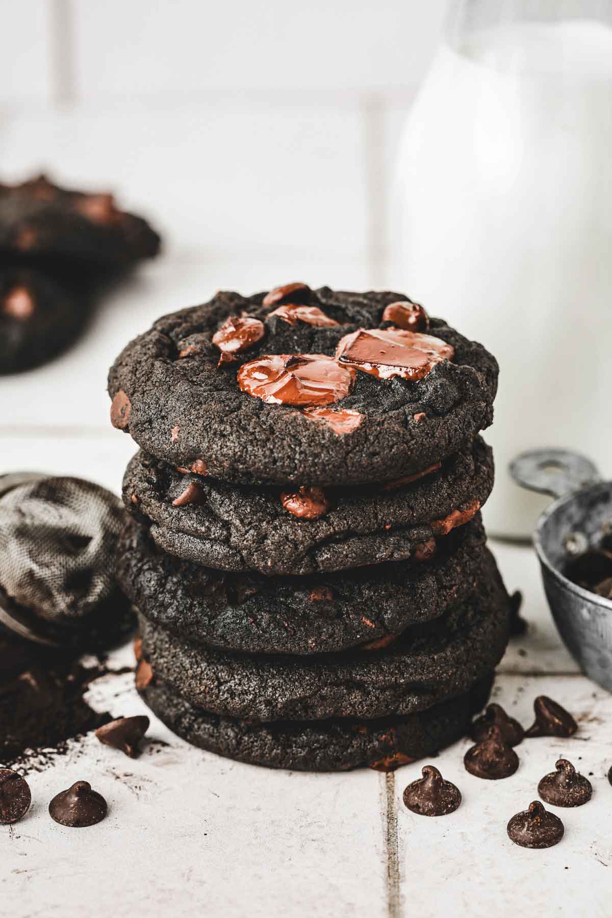 Chewy Black Cocoa Cookies