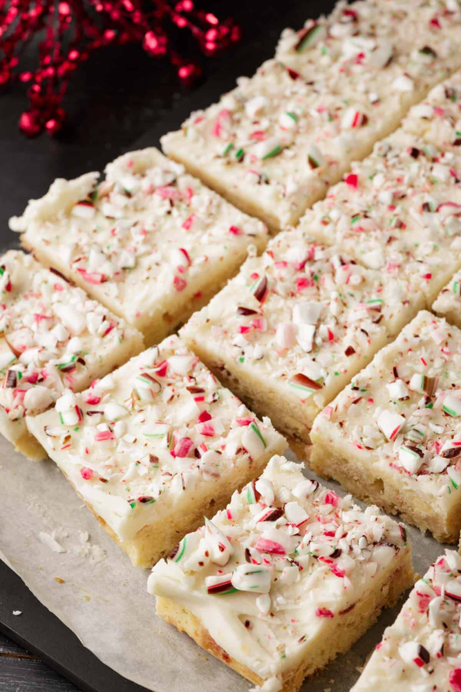 White Chocolate Peppermint Blondies
