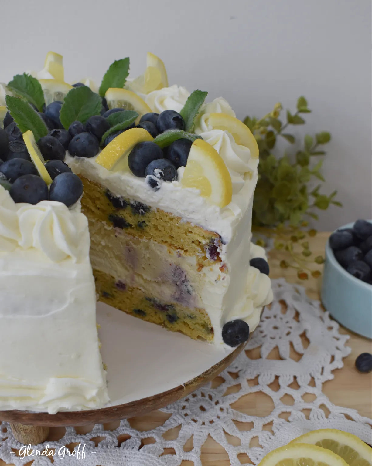 Blueberry Lemon Cheesecake Layered Cake