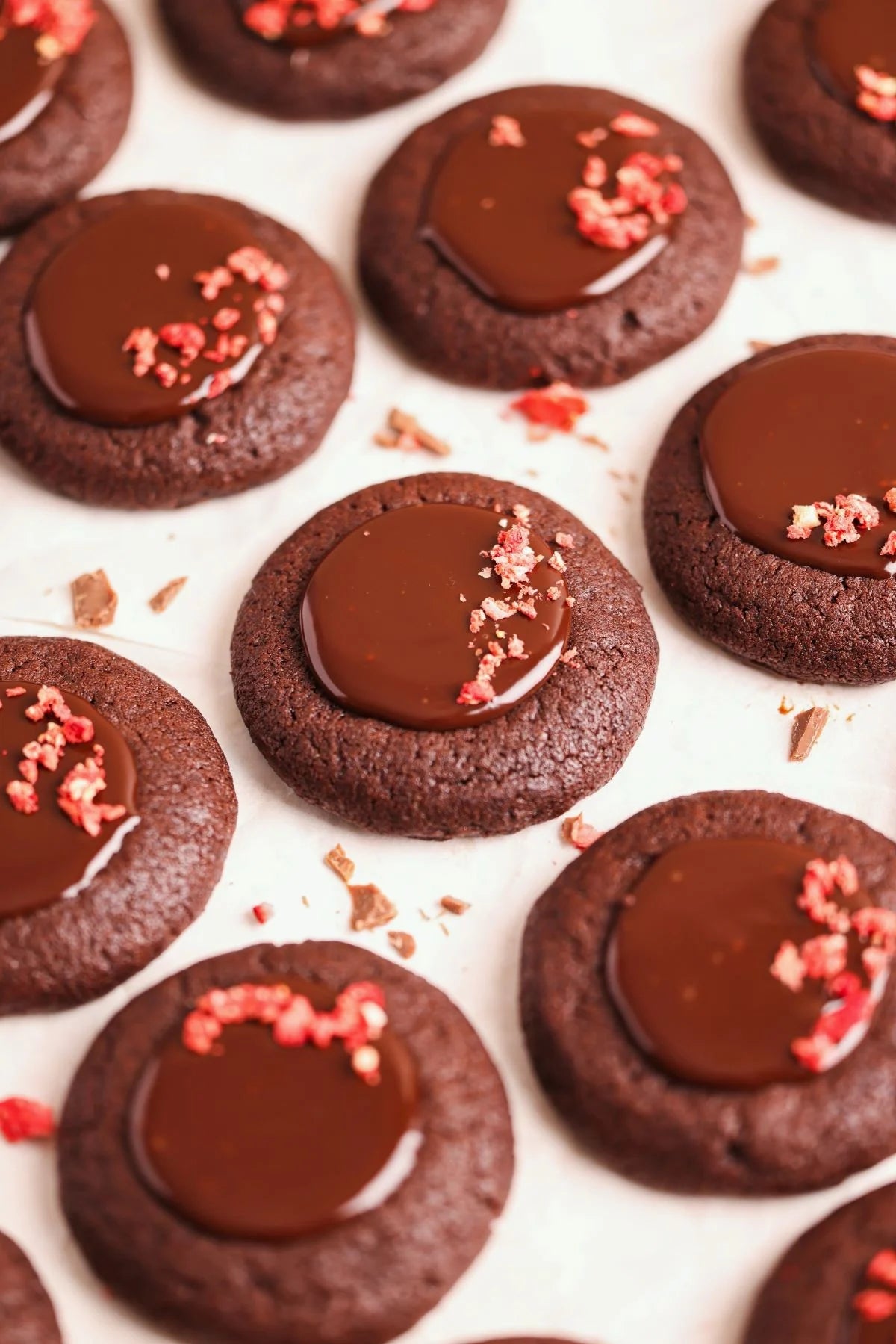 Chocolate Thumbprint Cookies