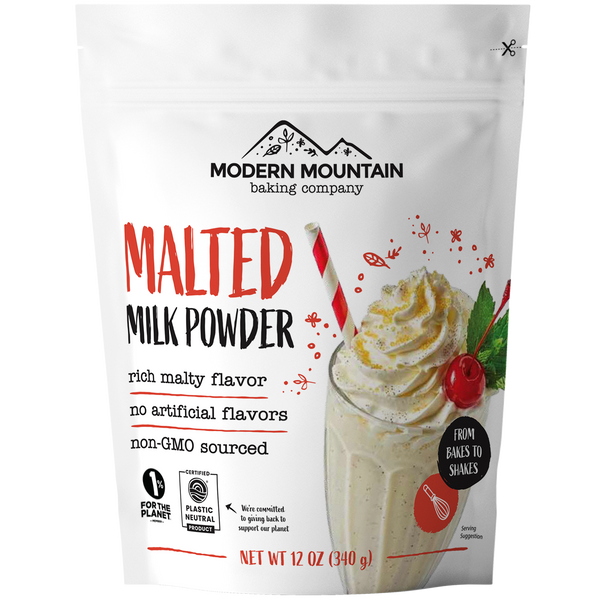 Modern Mountain Malted Milk Powder 12 oz bag - front