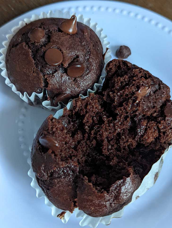Oat Fiber Chocolate Muffins